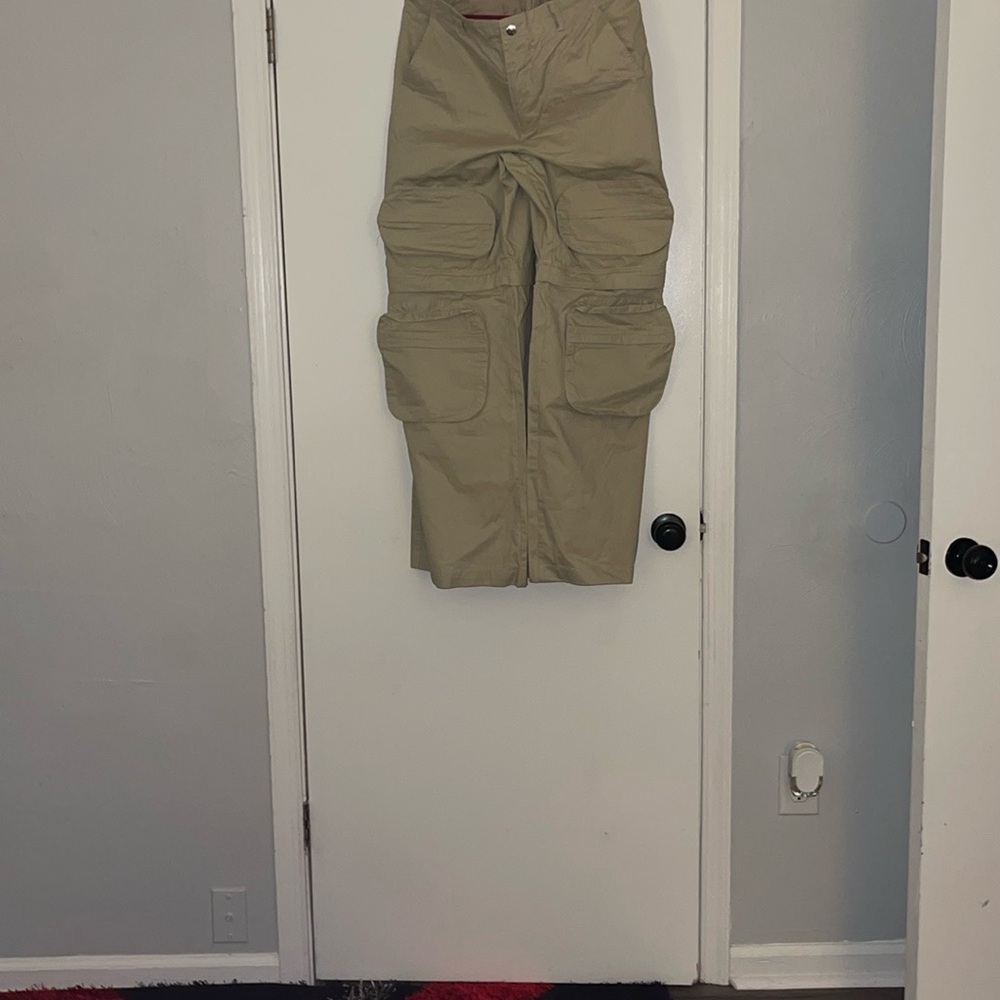 Fashion Nova Tan Cargo Jumpsuit Relaxed Fit